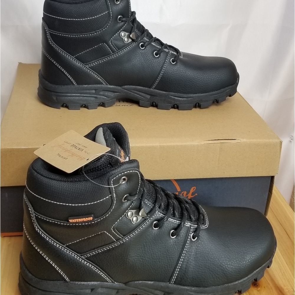 Weatherproof Vintage Waterproof Boots Black Sz 9M Mens New